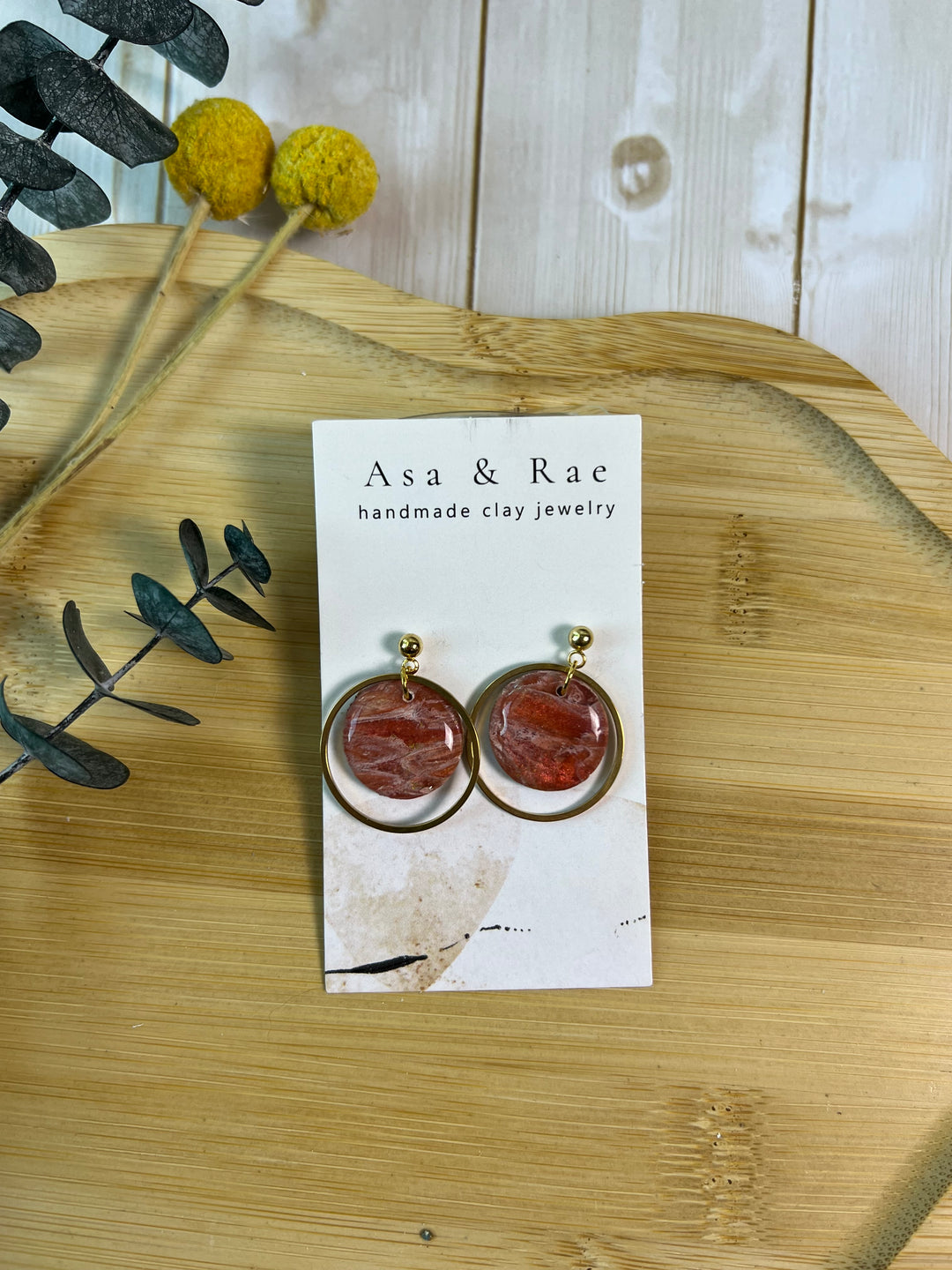 Gold Ring Circle Dangle