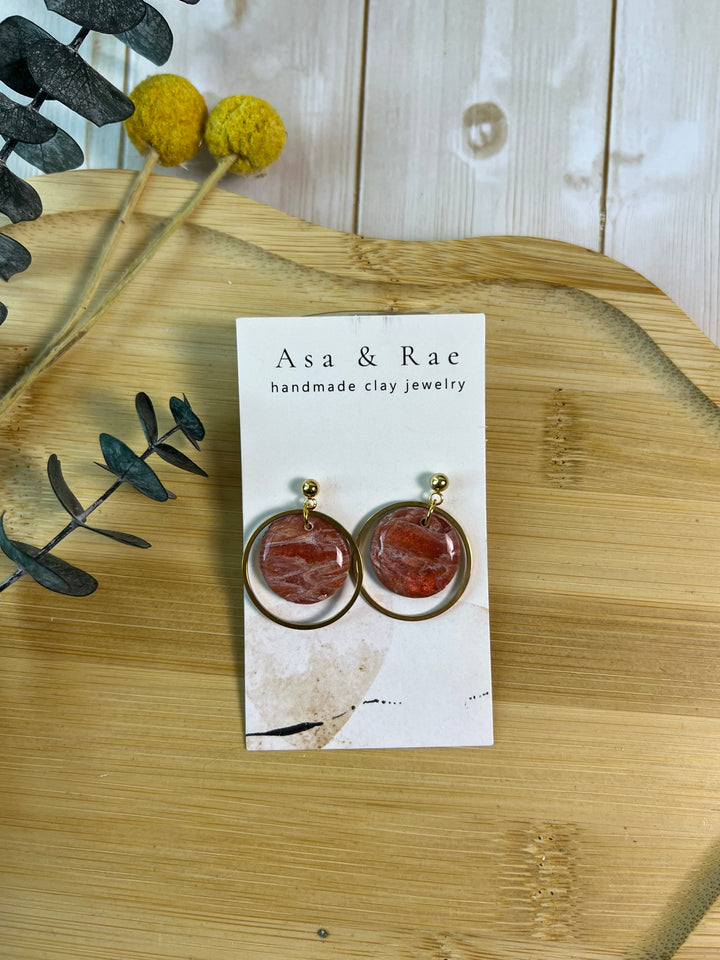 Gold Ring Circle Dangle