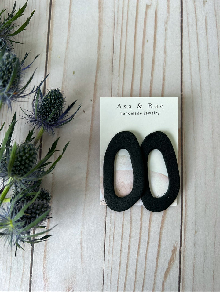 Oblong Oval Statement Studs