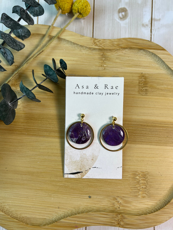 Gold Ring Circle Dangle