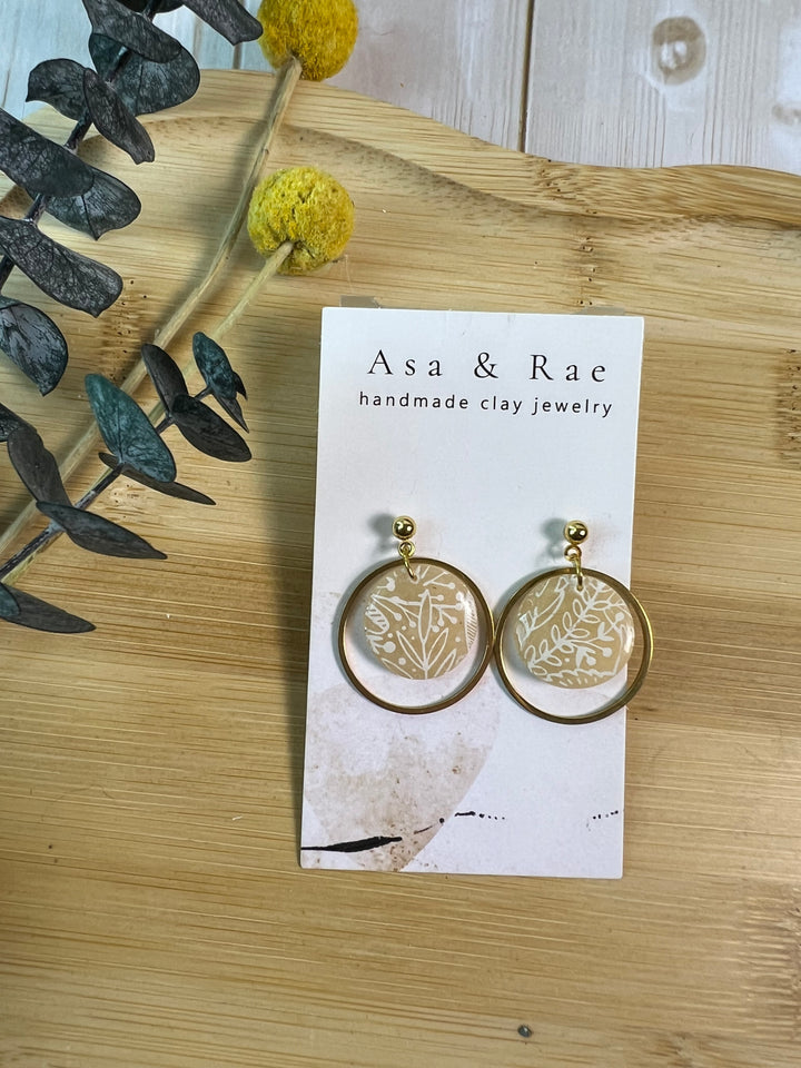 Gold Ring Circle Dangle