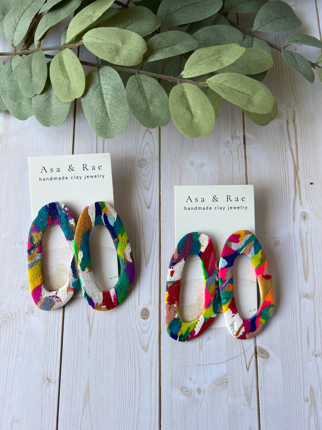 Oblong Oval Statement Studs