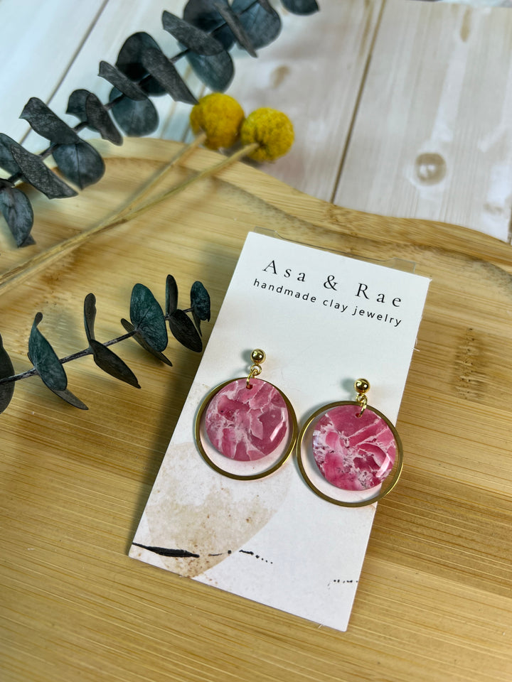 Gold Ring Circle Dangle