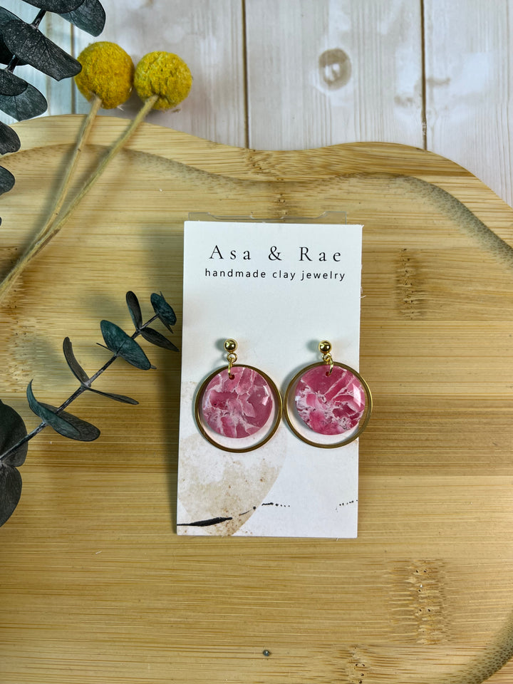 Gold Ring Circle Dangle
