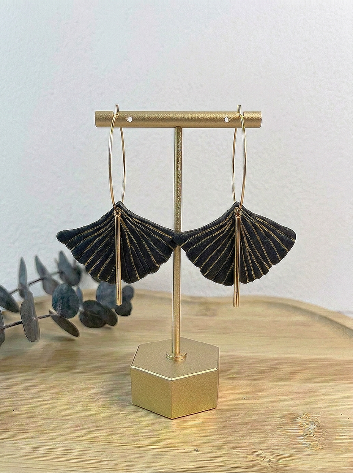 Ginkgo Hoop Dangles