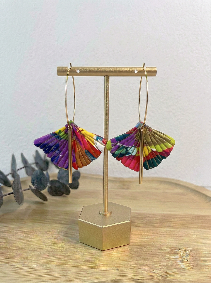 Ginkgo Hoop Dangles