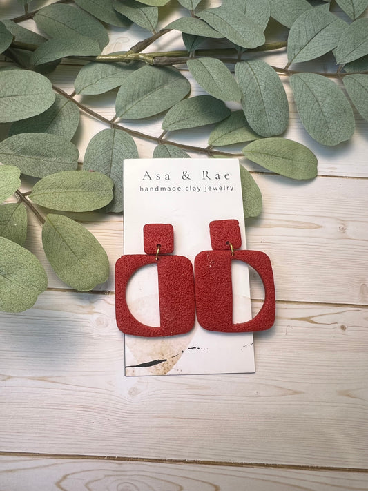 Geometric Red Danlges