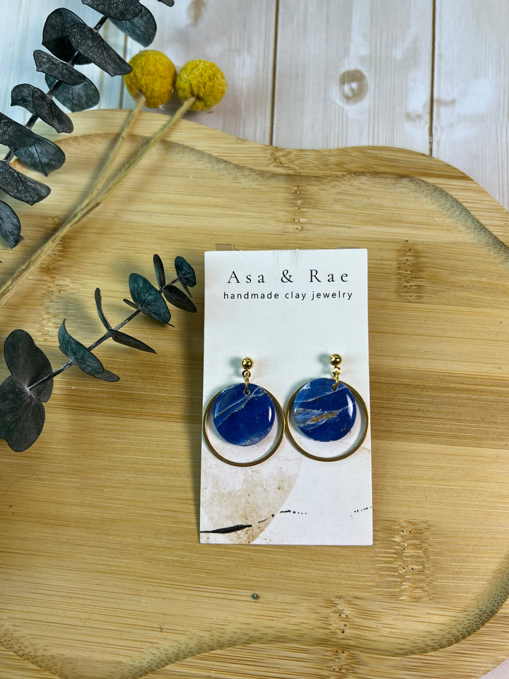 Gold Ring Circle Dangle
