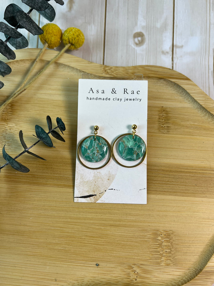 Gold Ring Circle Dangle
