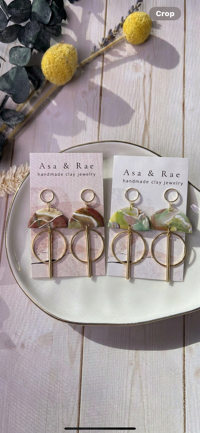 Half-Moon Dangle Earrings