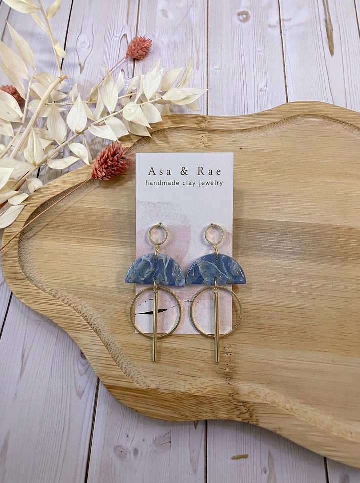 Half-Moon Dangle Earrings
