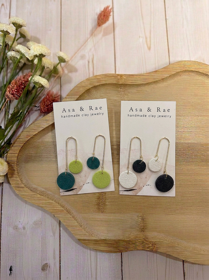 Double Dot Dangle Earrings