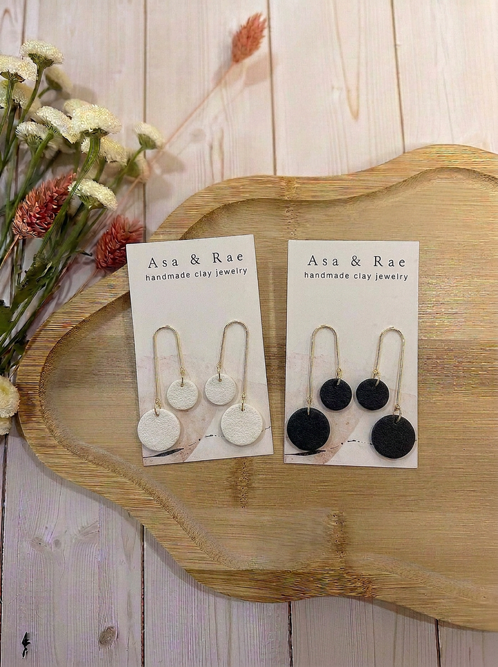Double Dot Dangle Earrings